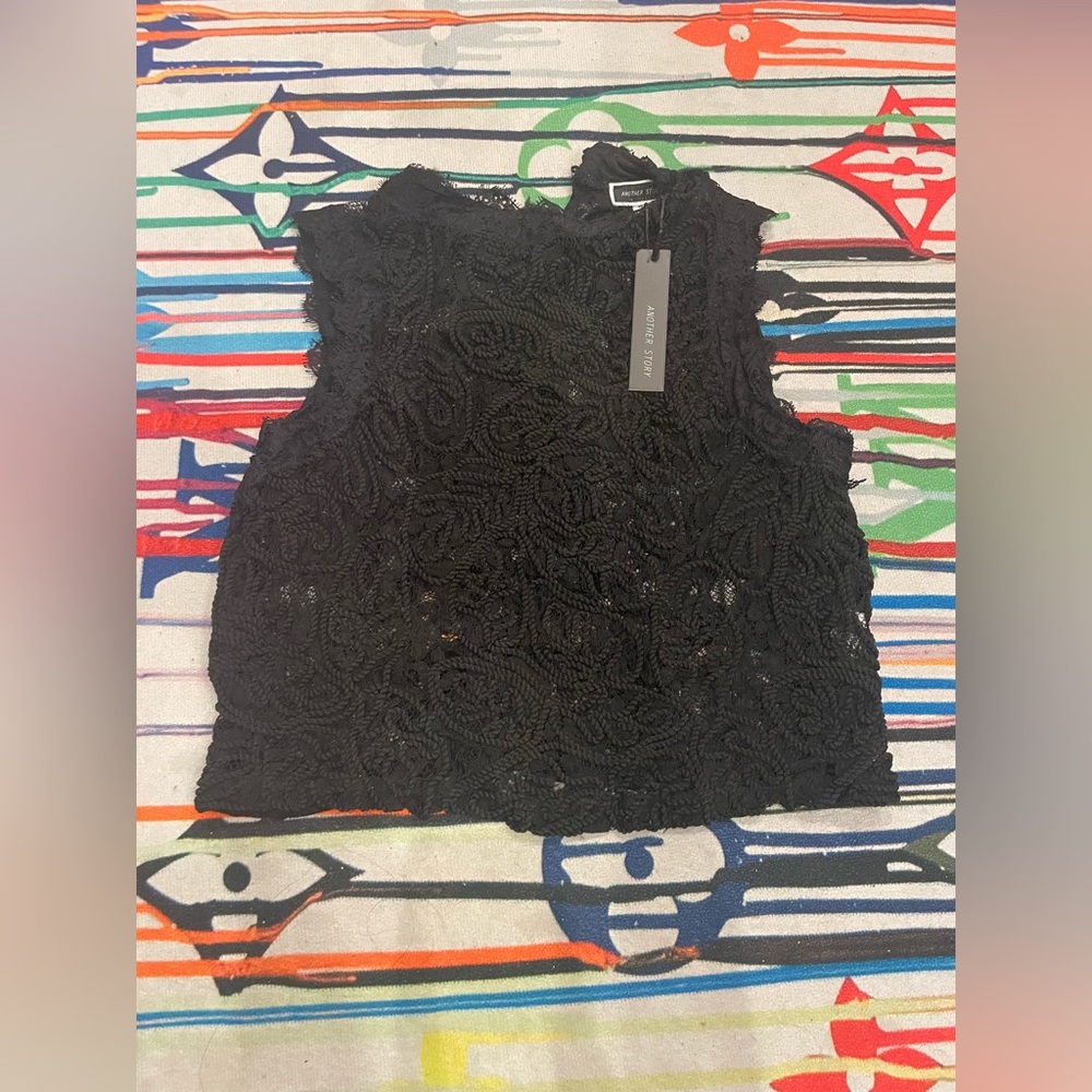 NWT Lace Black Tank Top
